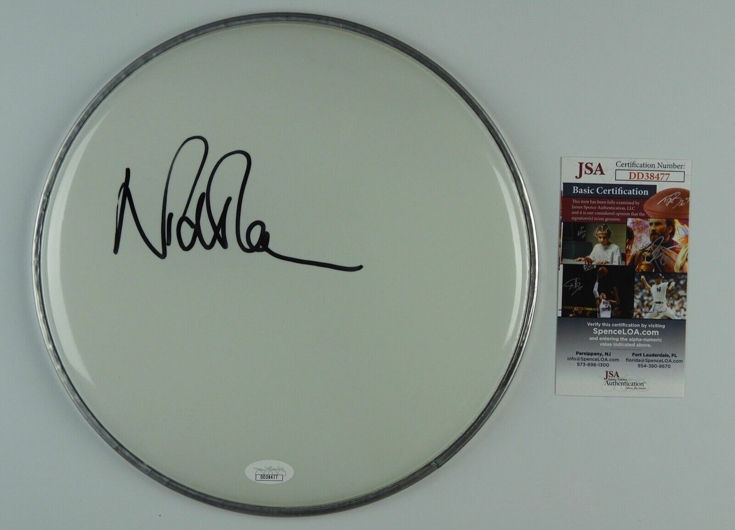 Nick Mason Pink Floyd Autograph Signed Drum Head JSA COA 10" FA LOA