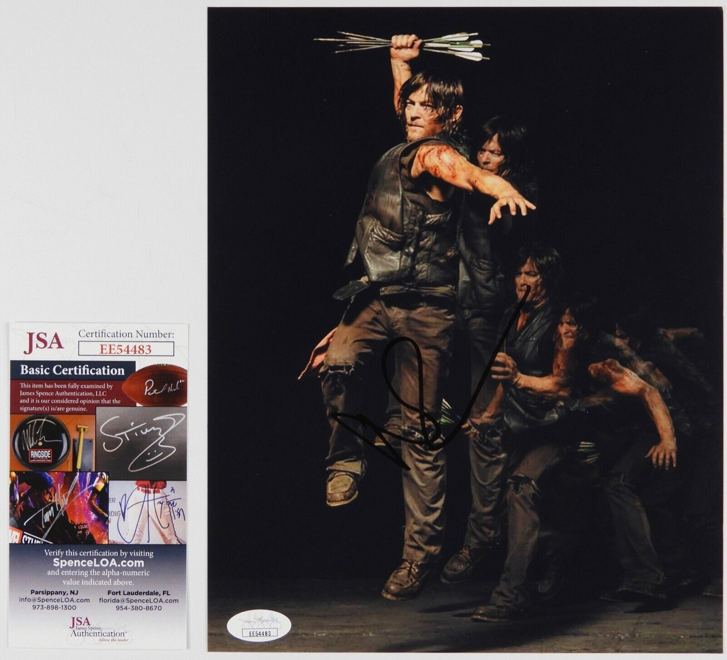 Norman Reedus Daryl The Walking Dead Autograph Signed Photo JSA COA 8 x10