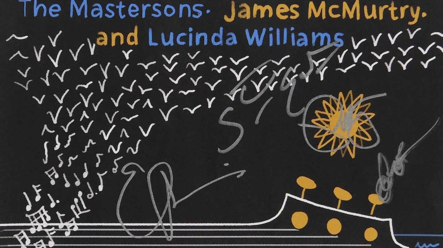 Lampedusa Autograph Signed Poster Dave Matthews, Steve Earl, Brandi Carlile +