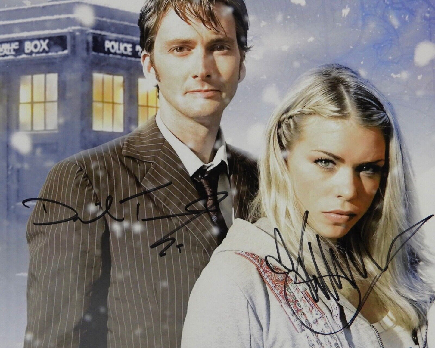 David Tennant Billie Piper Doctor Who Autograph Signed Photo JSA COA 11 x 14