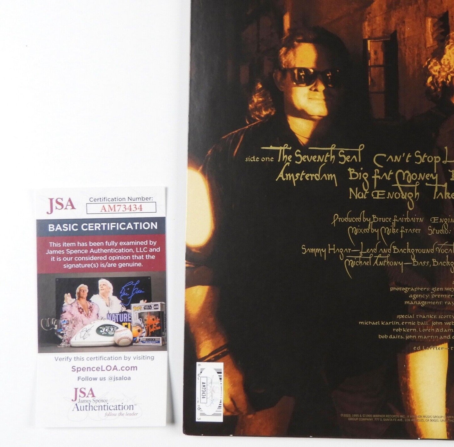 Van Halen JSA Autograph Signed Sammy Hagar Michael Anthony Album Vinyl LP