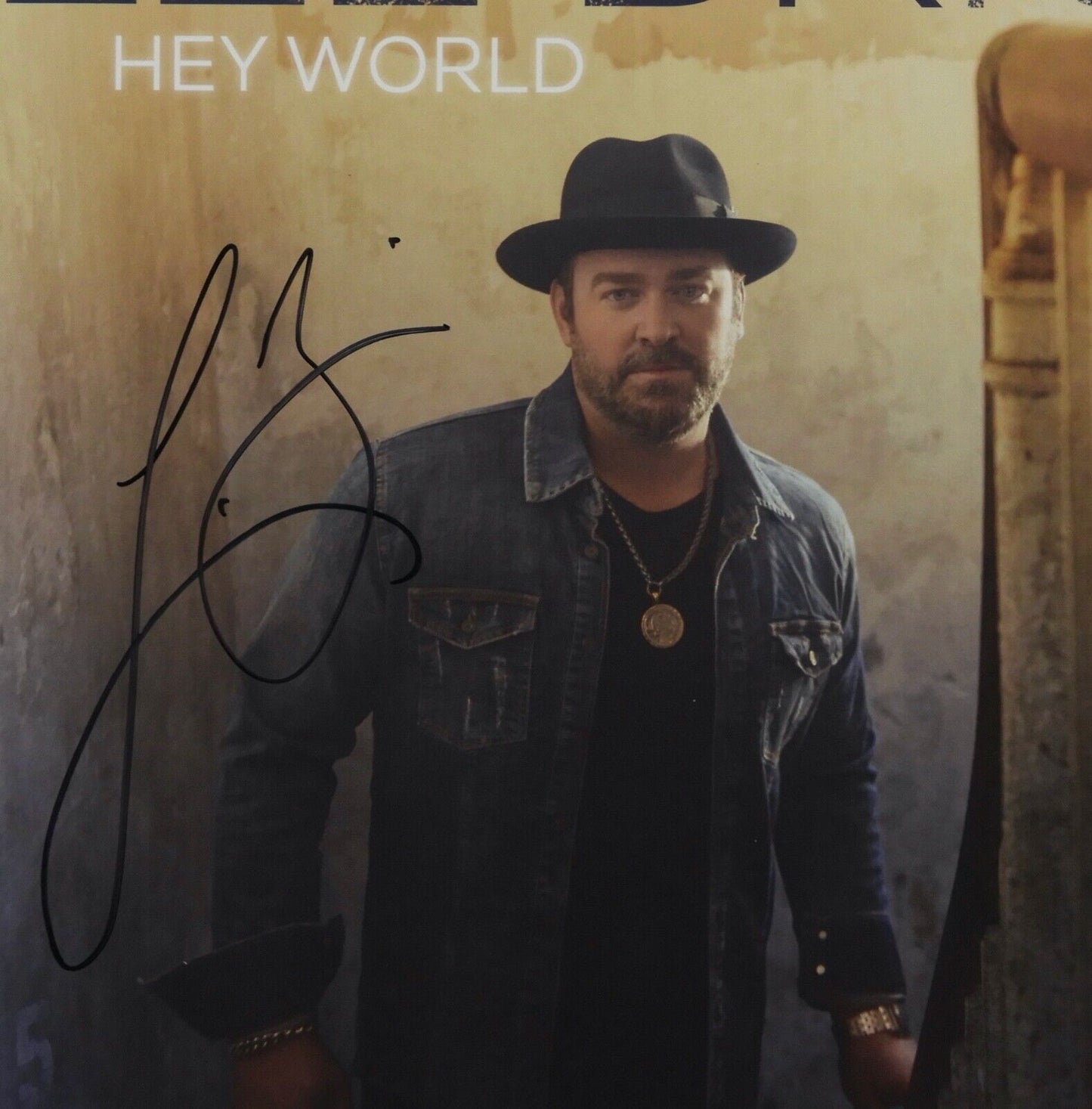 Lee Brice Signed JSA Signed Autograph Album Record LP Green Vinyl Hey World