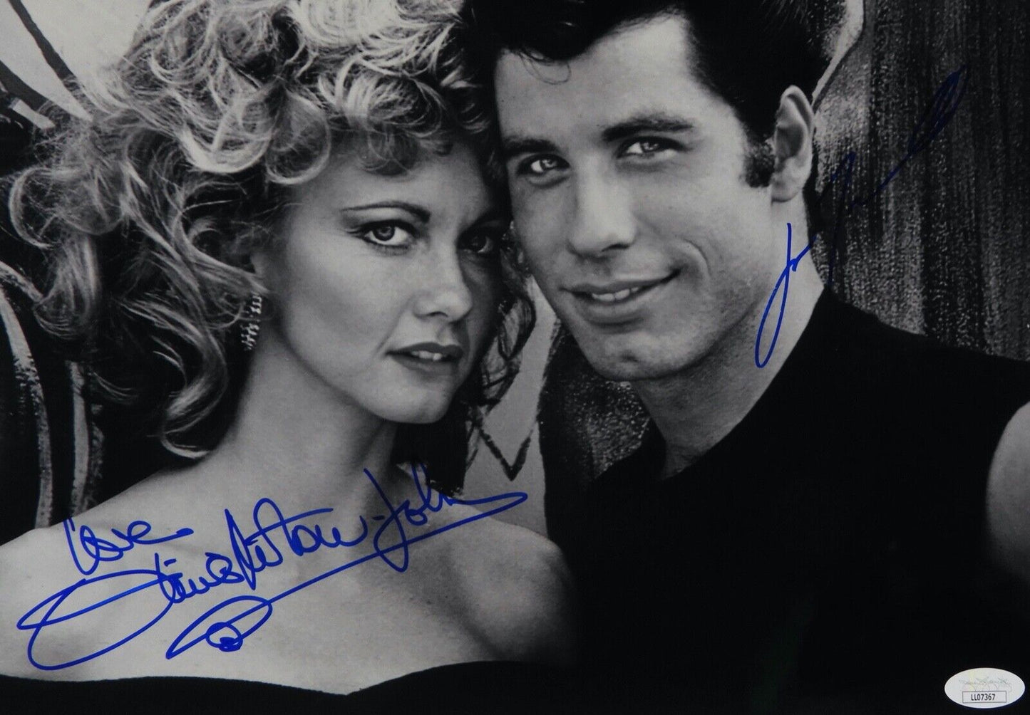 Olivia Newton-John John Travolta Grease JSA Signed Autograph 11 x 14