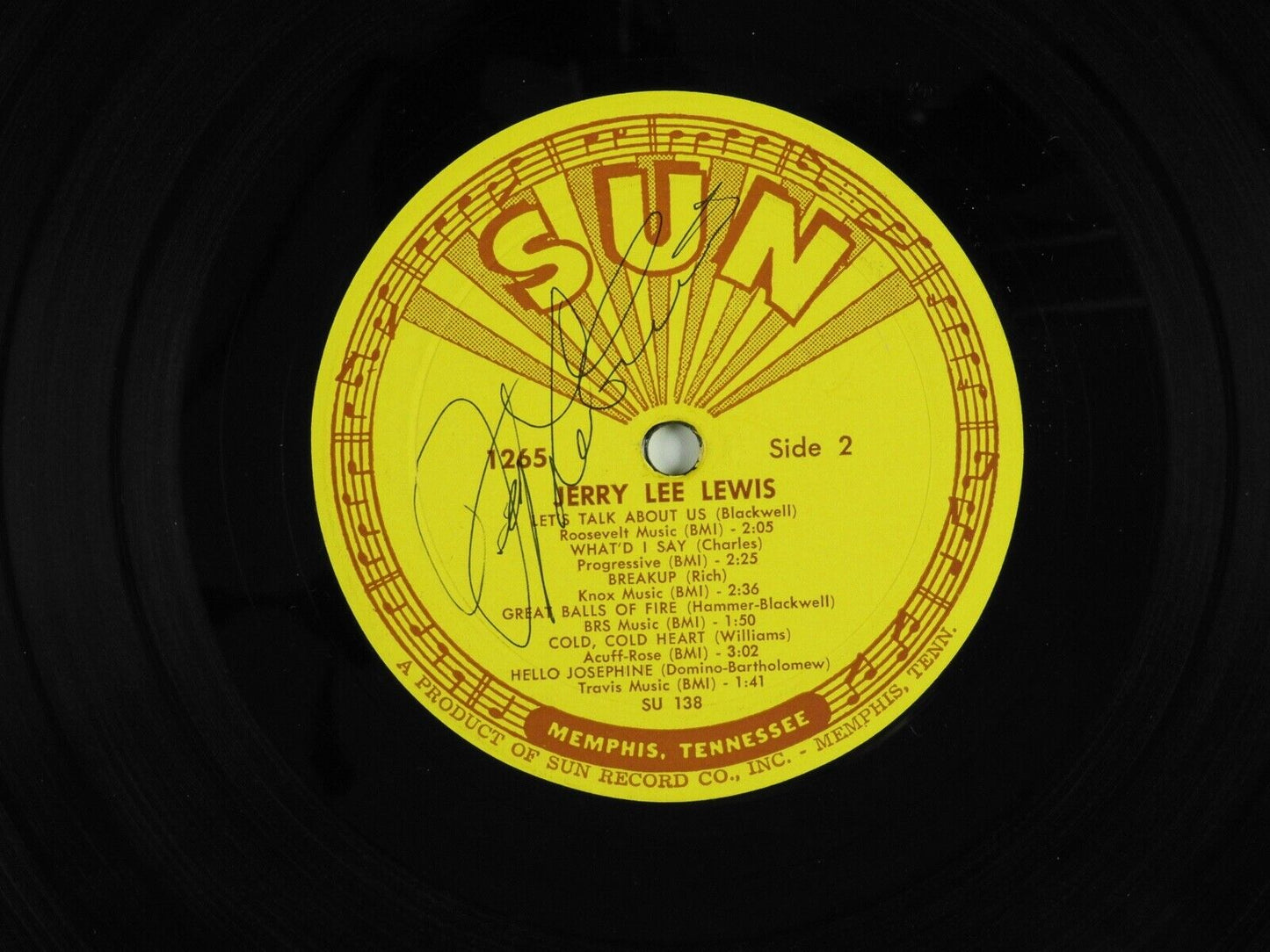 Jerry Lee Lewis Signed Autograph JSA Vinyl Record Original Sun Record Greatest