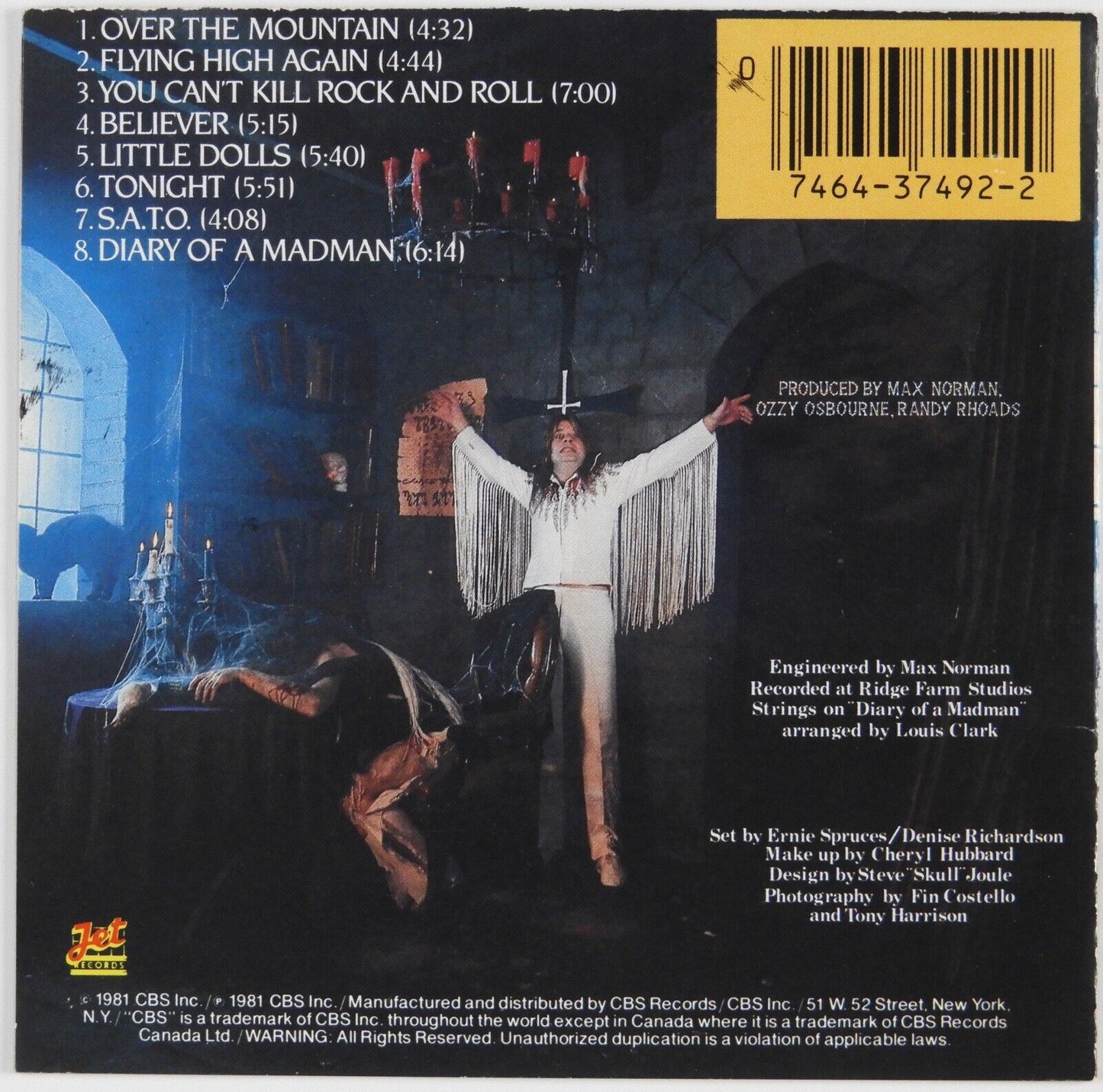 Ozzy Osbourne Autograph Signed CD Bob Daisley Diary Of a Madman