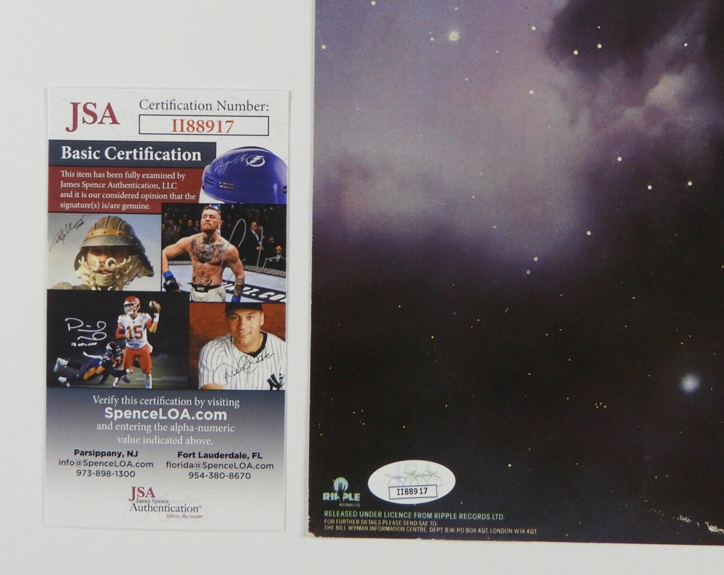 Bill Wyman JSA Signed Autograph Album Flat 12" Rolling Stones