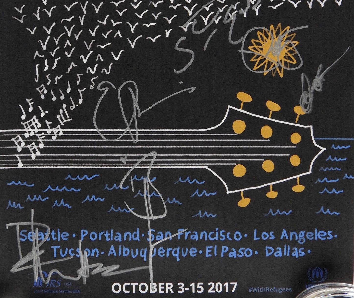 Lampedusa Autograph Signed Poster Dave Matthews, Steve Earl, Brandi Carlile +