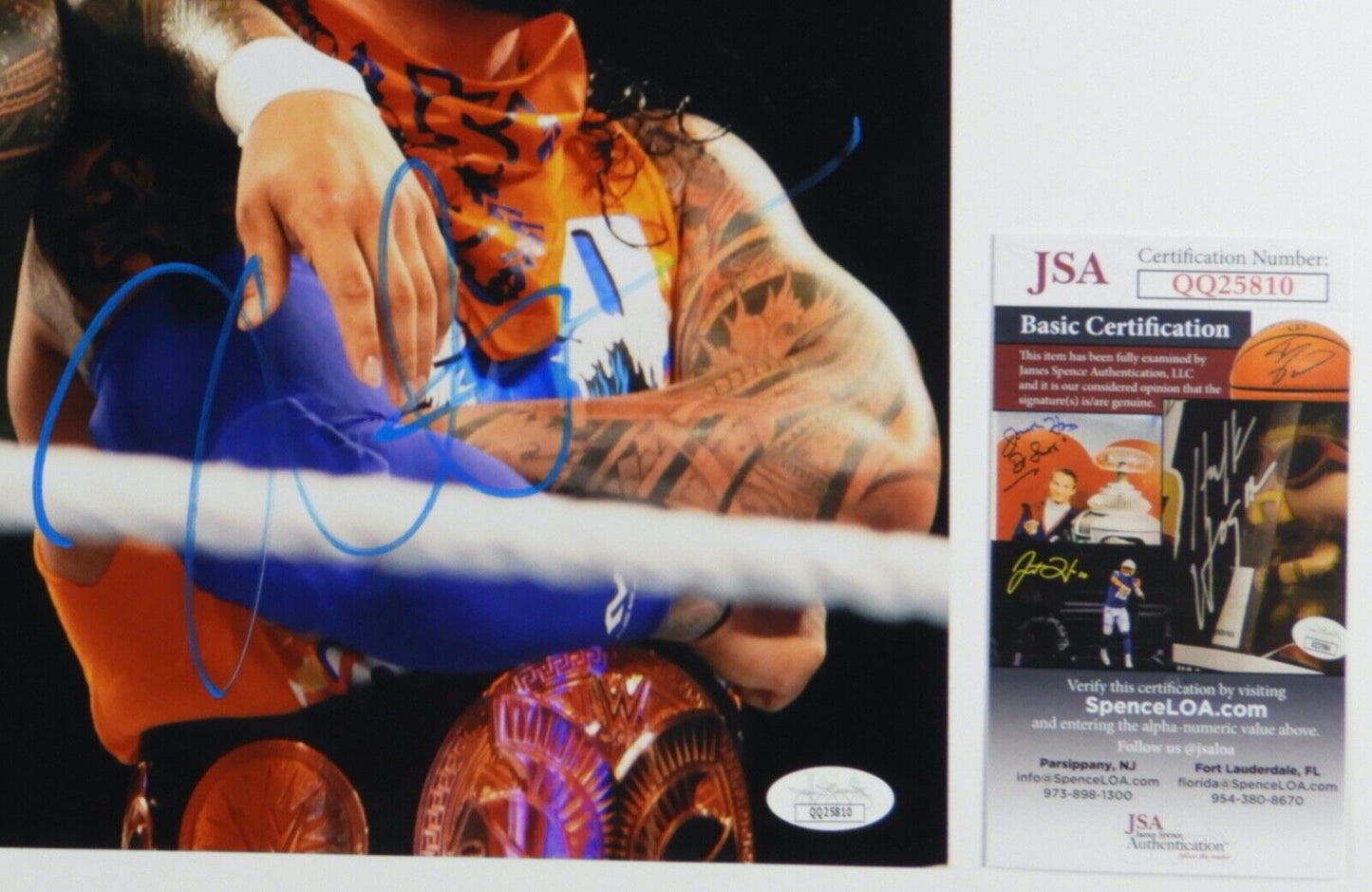 Jimmy Uso Signed Autograph JSA 11 x 14 photo