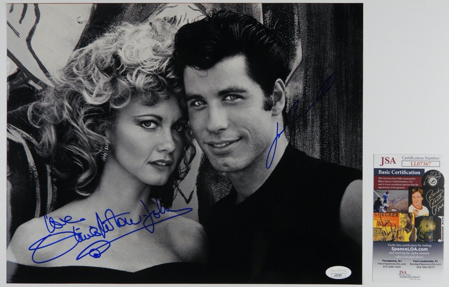 Olivia Newton-John John Travolta Grease JSA Signed Autograph 11 x 14