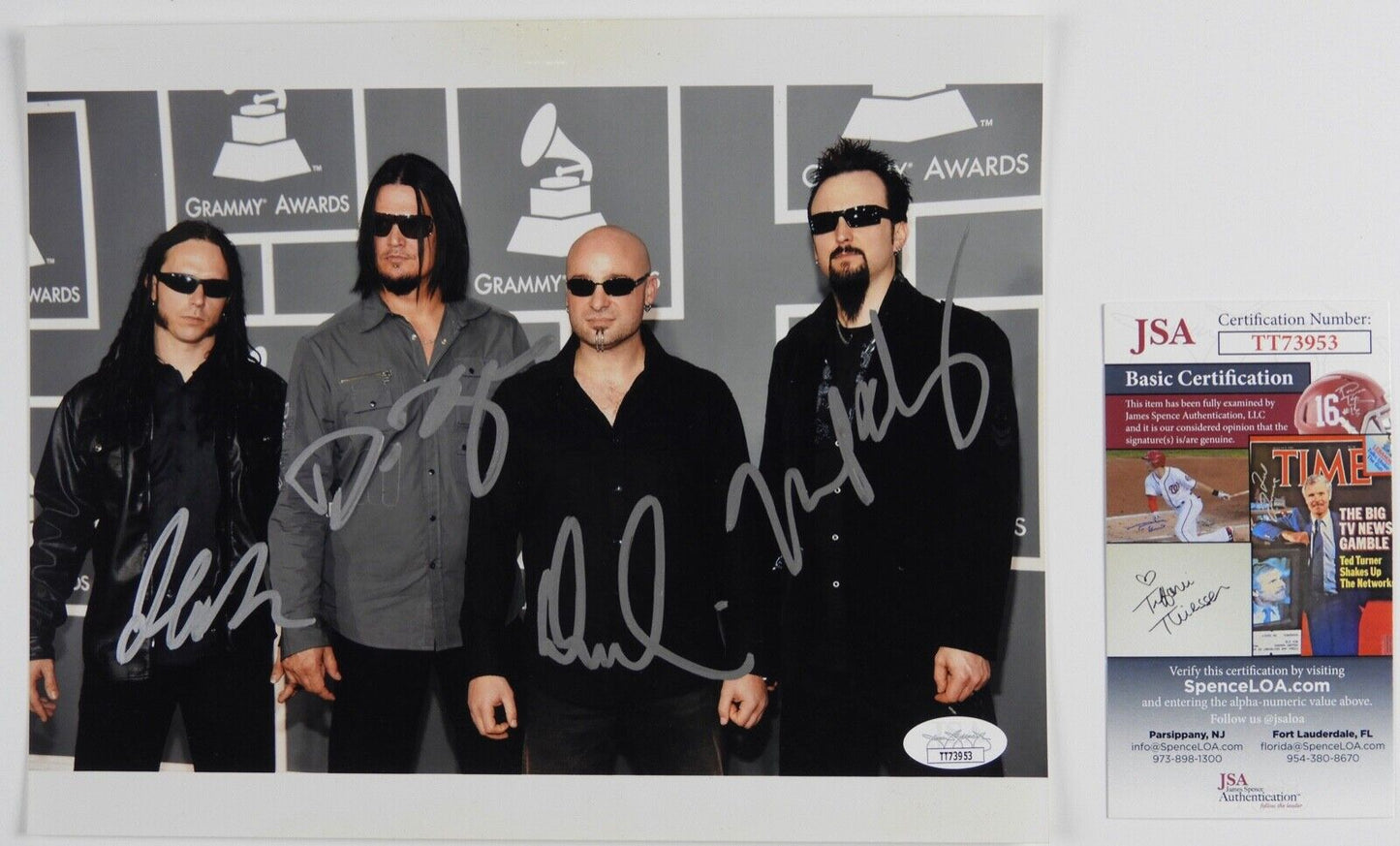 Disturbed JSA Signed Autograph Photo 8 x 10 Fully Signed