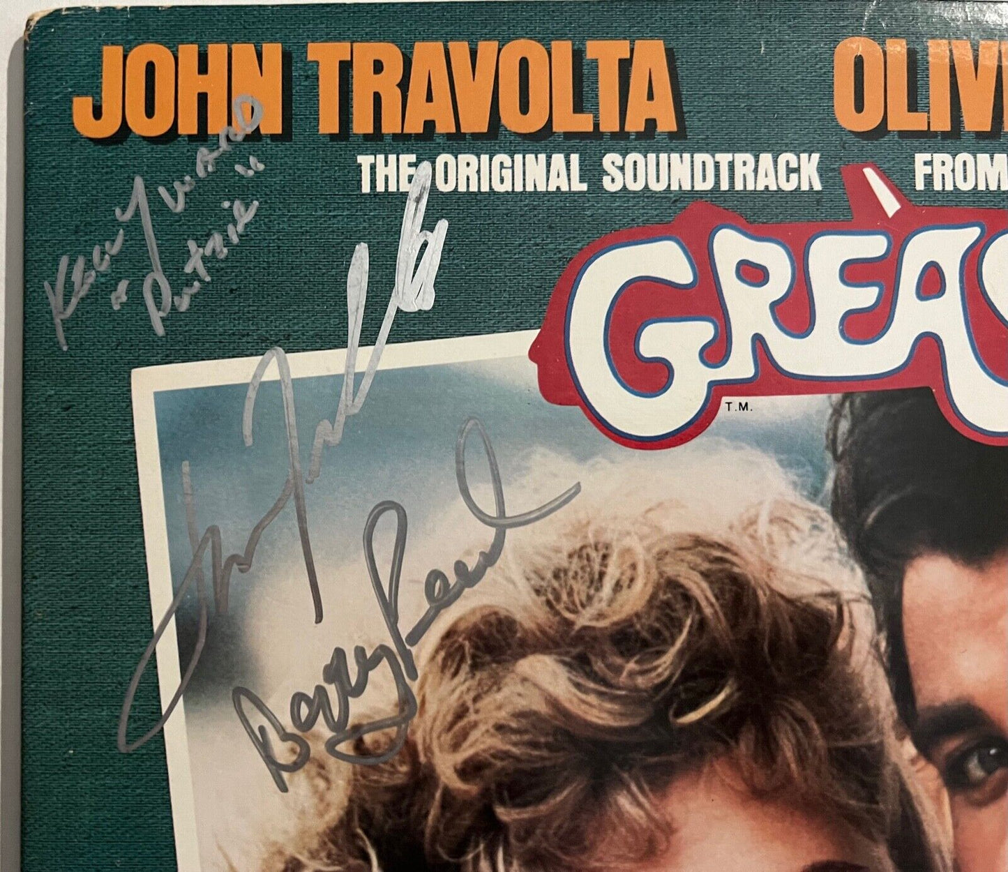 Grease JSA Beckett Signed Autograph Soundtrack Olivia Newton-John Travolta Album