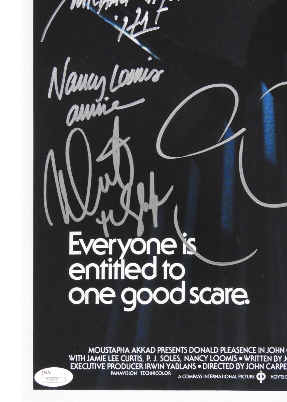 Halloween JSA Signed Autograph 11 x 17 Photo Jamie Lee Curtis