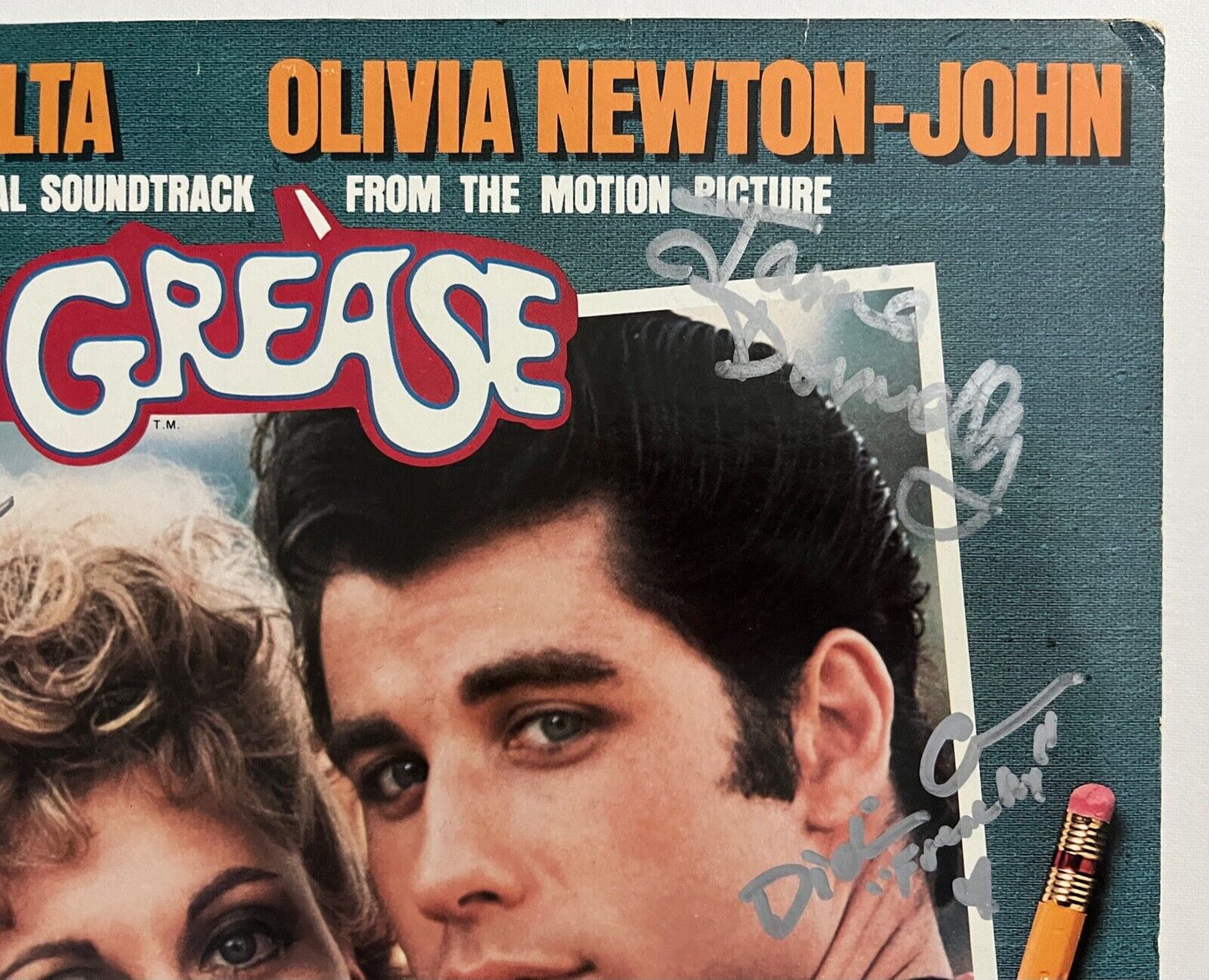 Grease JSA Beckett Signed Autograph Soundtrack Olivia Newton-John Travolta Album