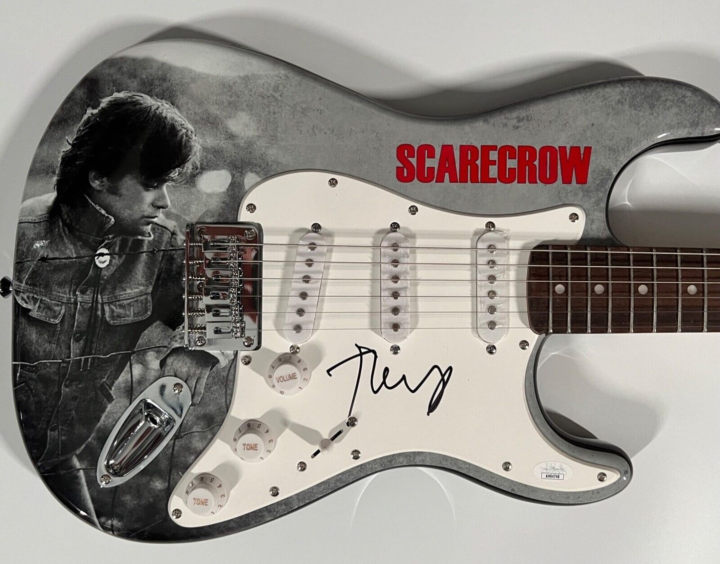 John Mellencamp JSA Guitar Autograph Signed Guitar Fender Squier Stratocaster