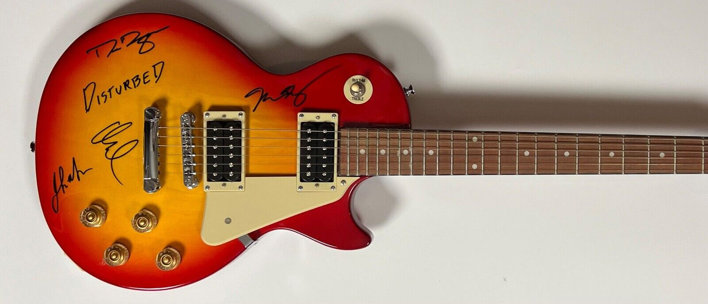 Disturbed JSA Fully Signed Autograph Guitar JSA Les Paul