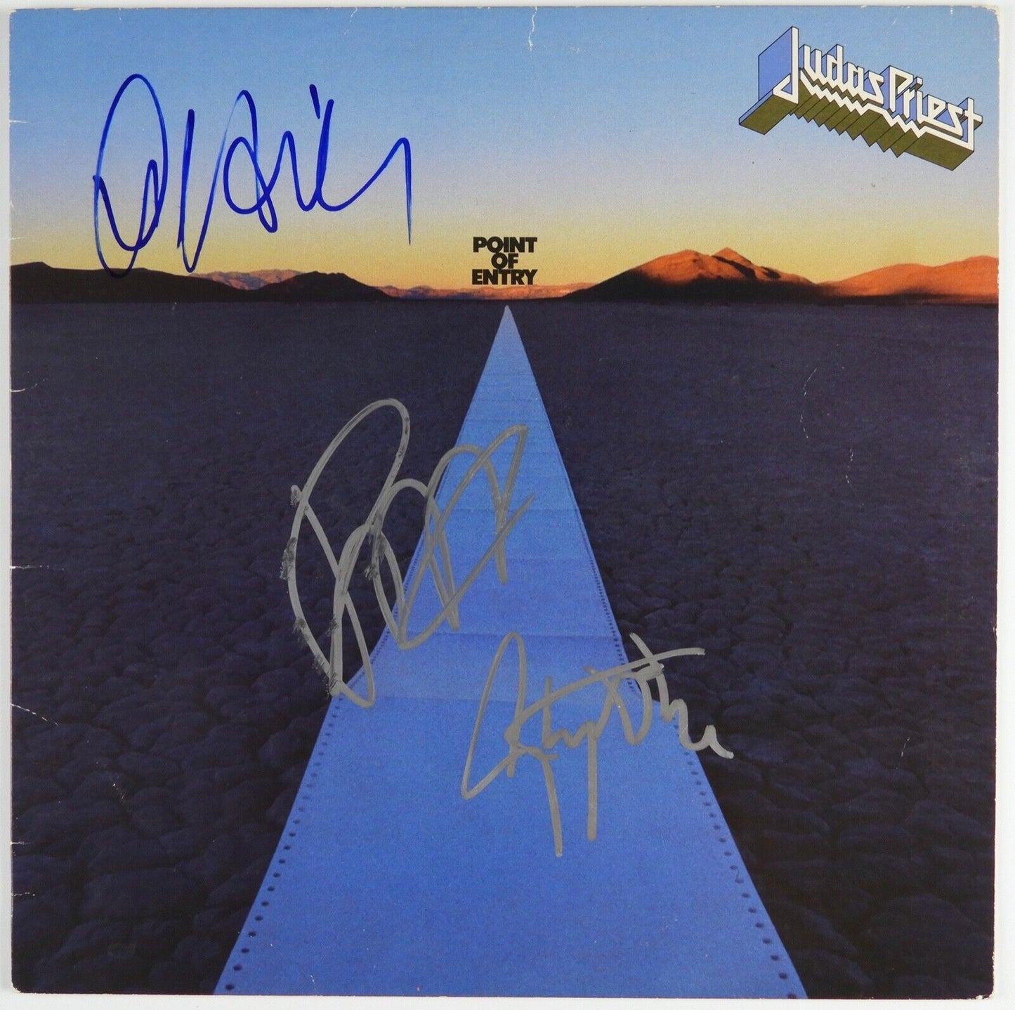 Judas Priest JSA Signed Autograph Album Record Vinyl Point Of Entry