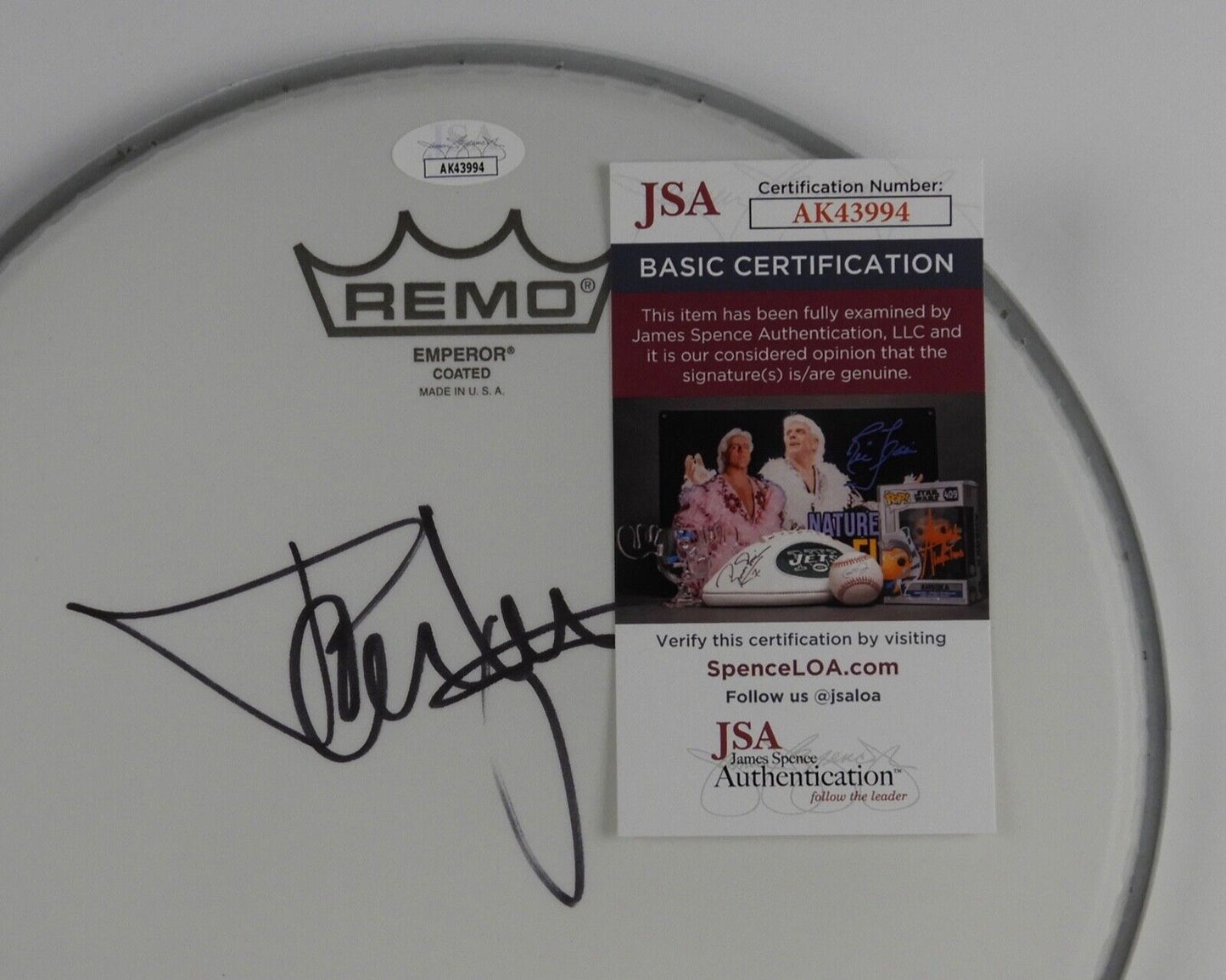 Tommy Lee Motley Crue Autograph Signed Drum Head JSA COA 10"