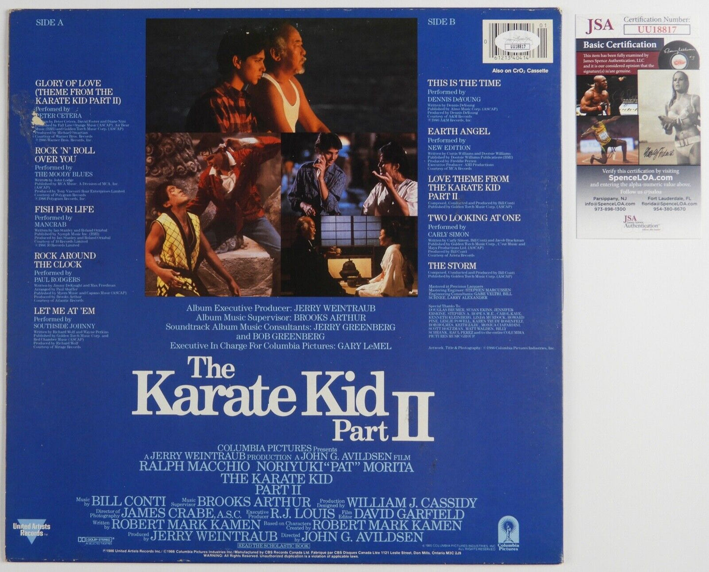 The Karate Kid Part II Signed Autograph JSA Album Soundtrack