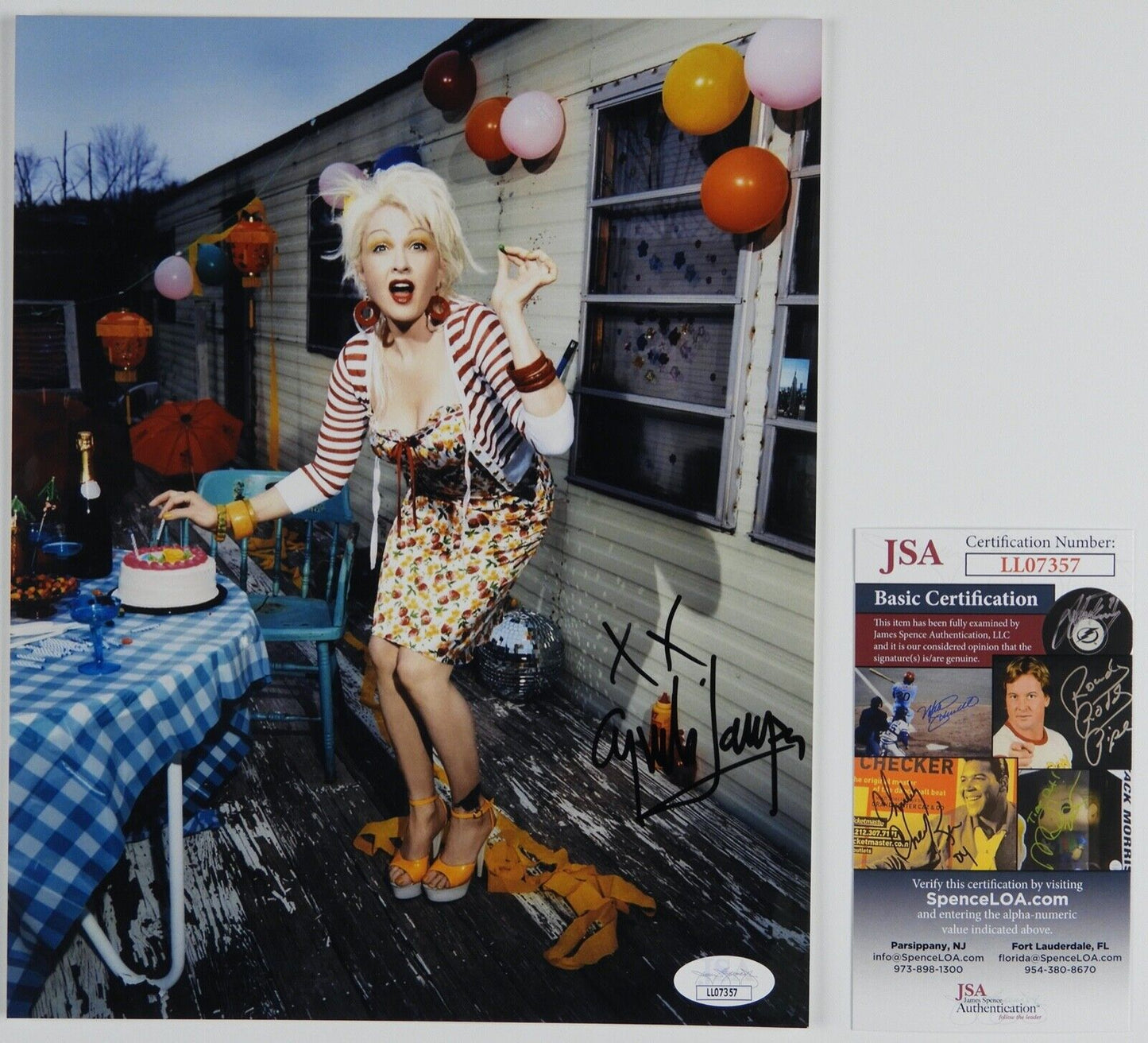 Cyndi Lauper JSA Signed Autograph 8 x 10 photo