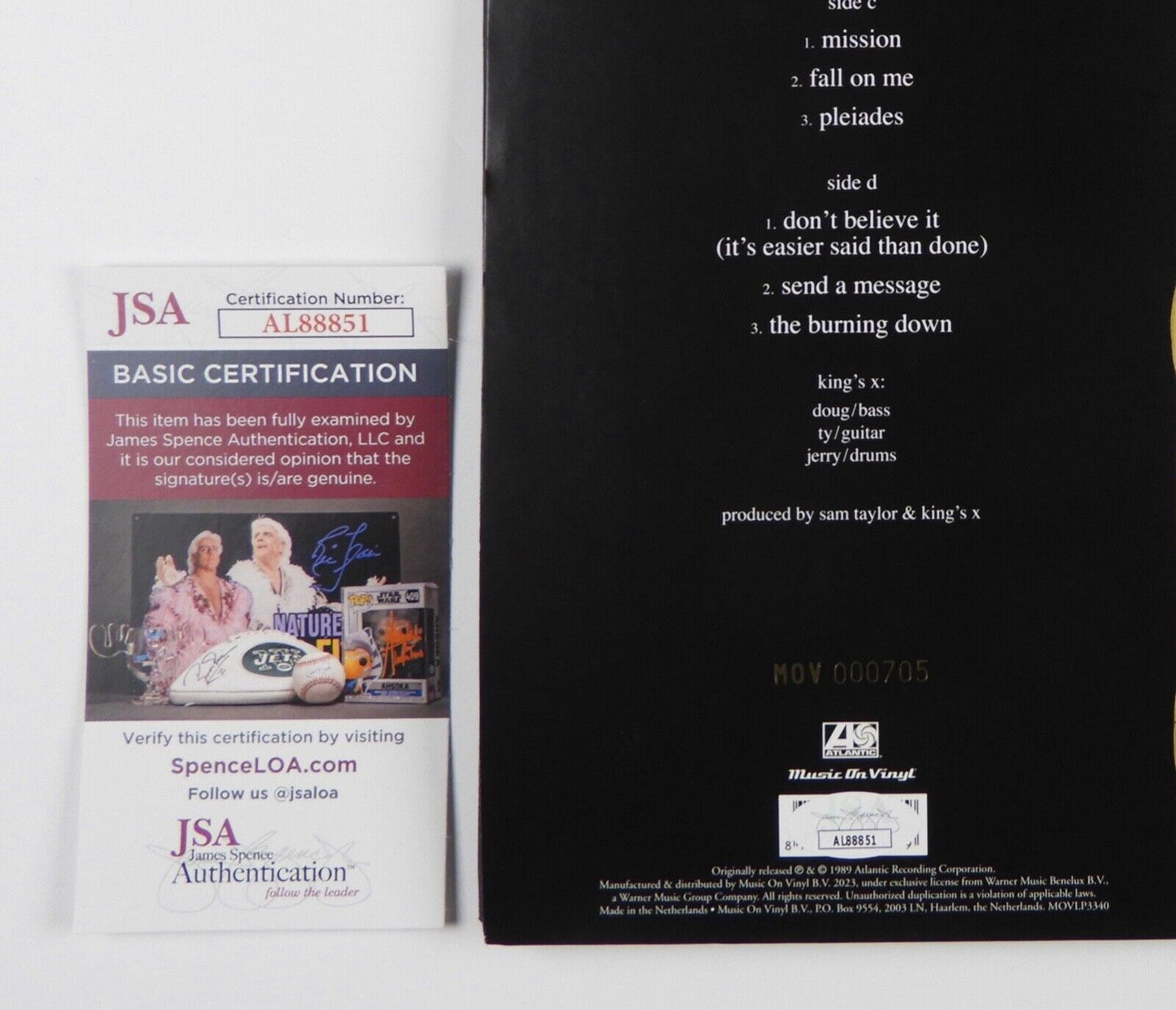 King's X JSA Fully Signed Autograph Album Record Gretchen Goes To Nebraska
