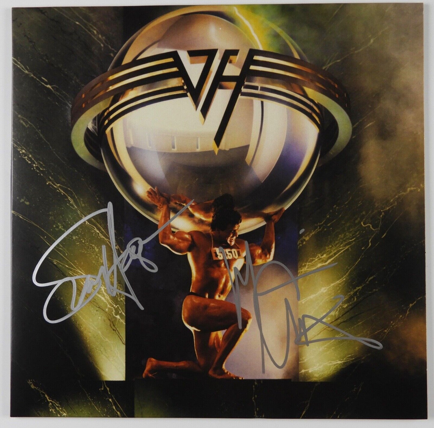 Van Halen JSA Autograph Signed Sammy Hagar Michael Anthony Album Vinyl LP