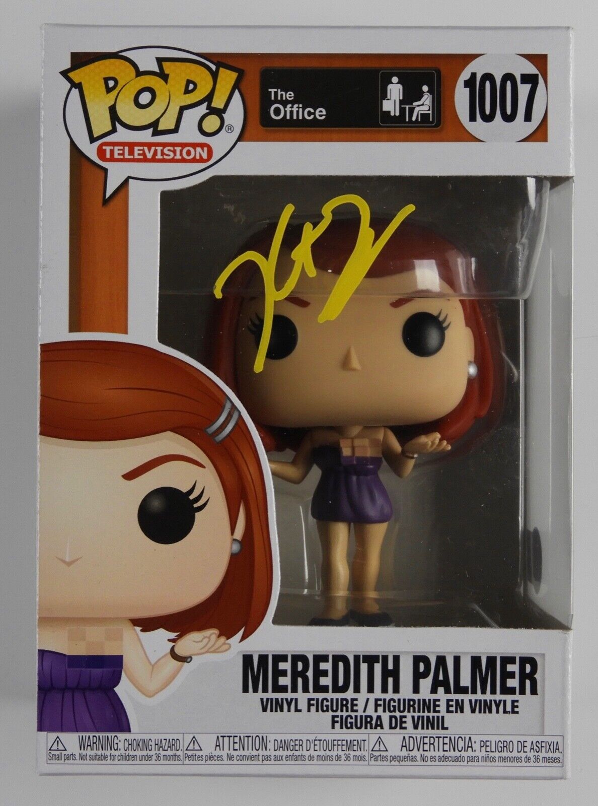 Kate Flannery Meredith Palmer Signed Autograph Beckett Funko Pop 1007 The Office