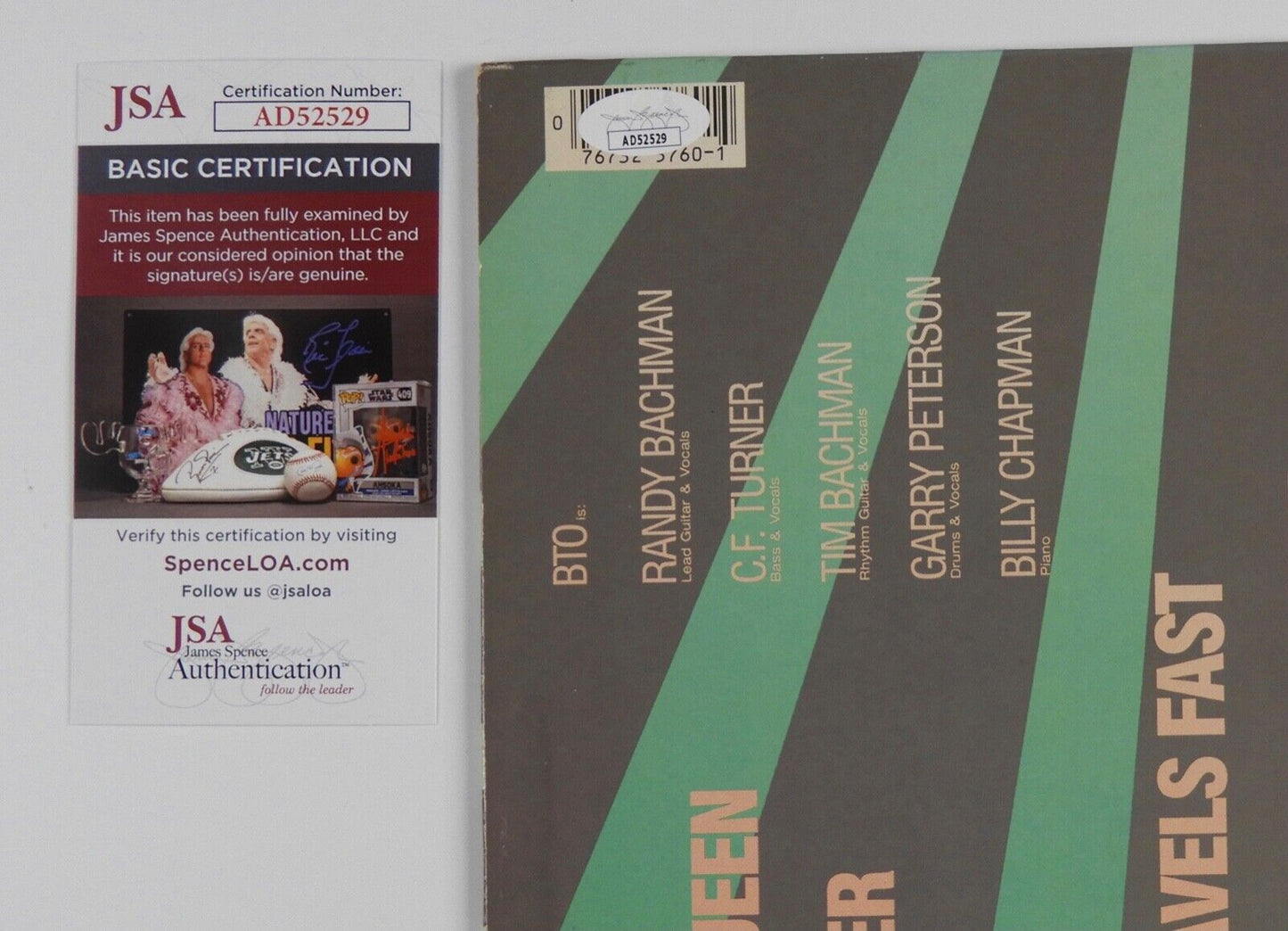 Bachman-Turner Overdrive Signed JSA Autograph Album Record Vinyl