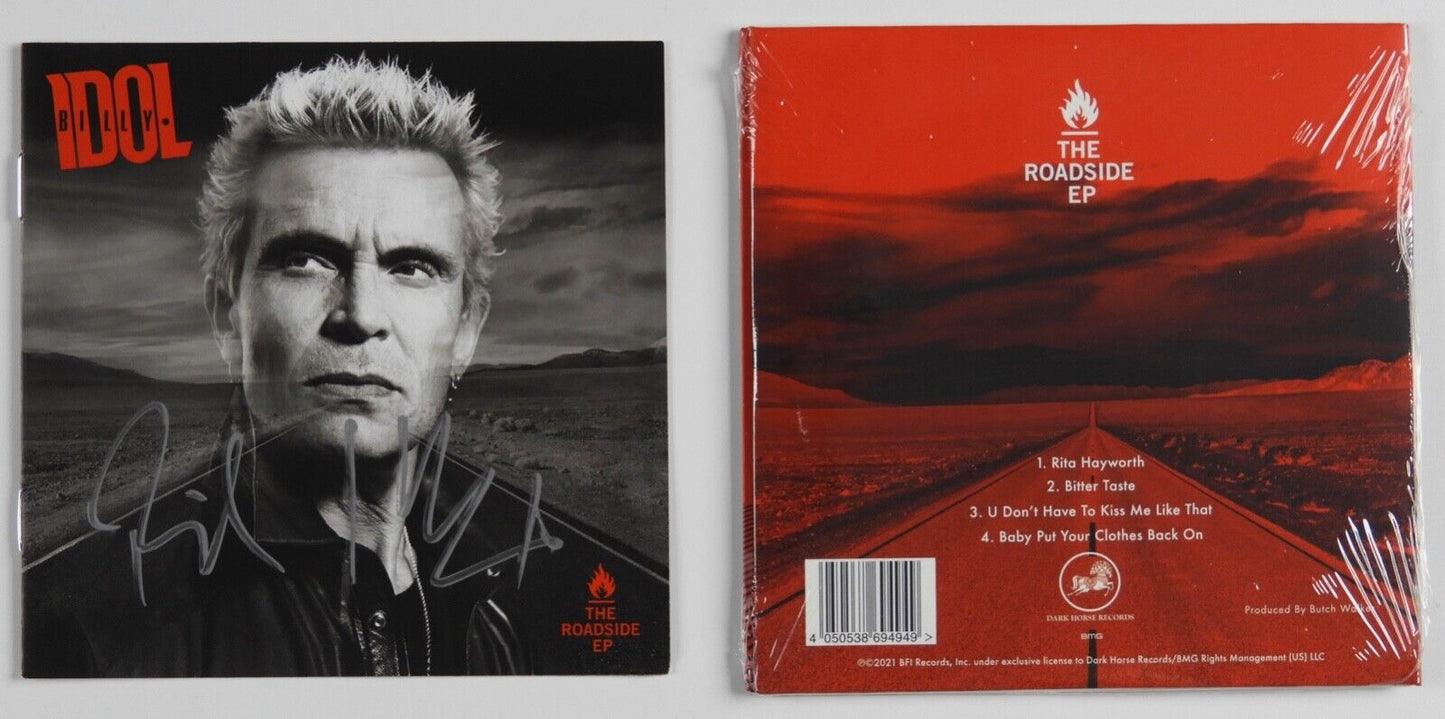 Billy Idol Autograph Signed CD The Roadside EP