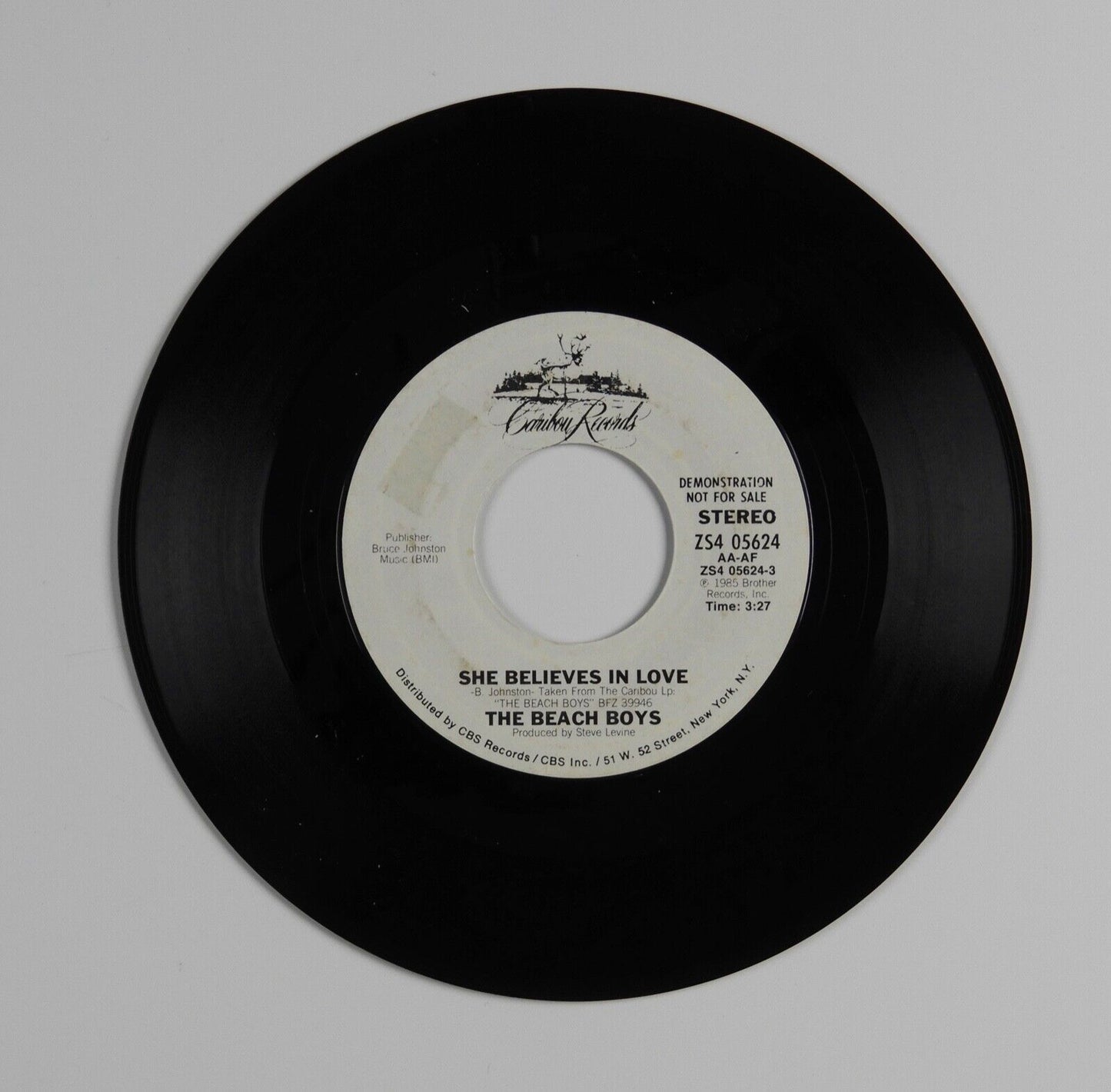 Beach Boys JSA Signed Autograph 45 Record Vinyl Mike Love Bruce Joshnston