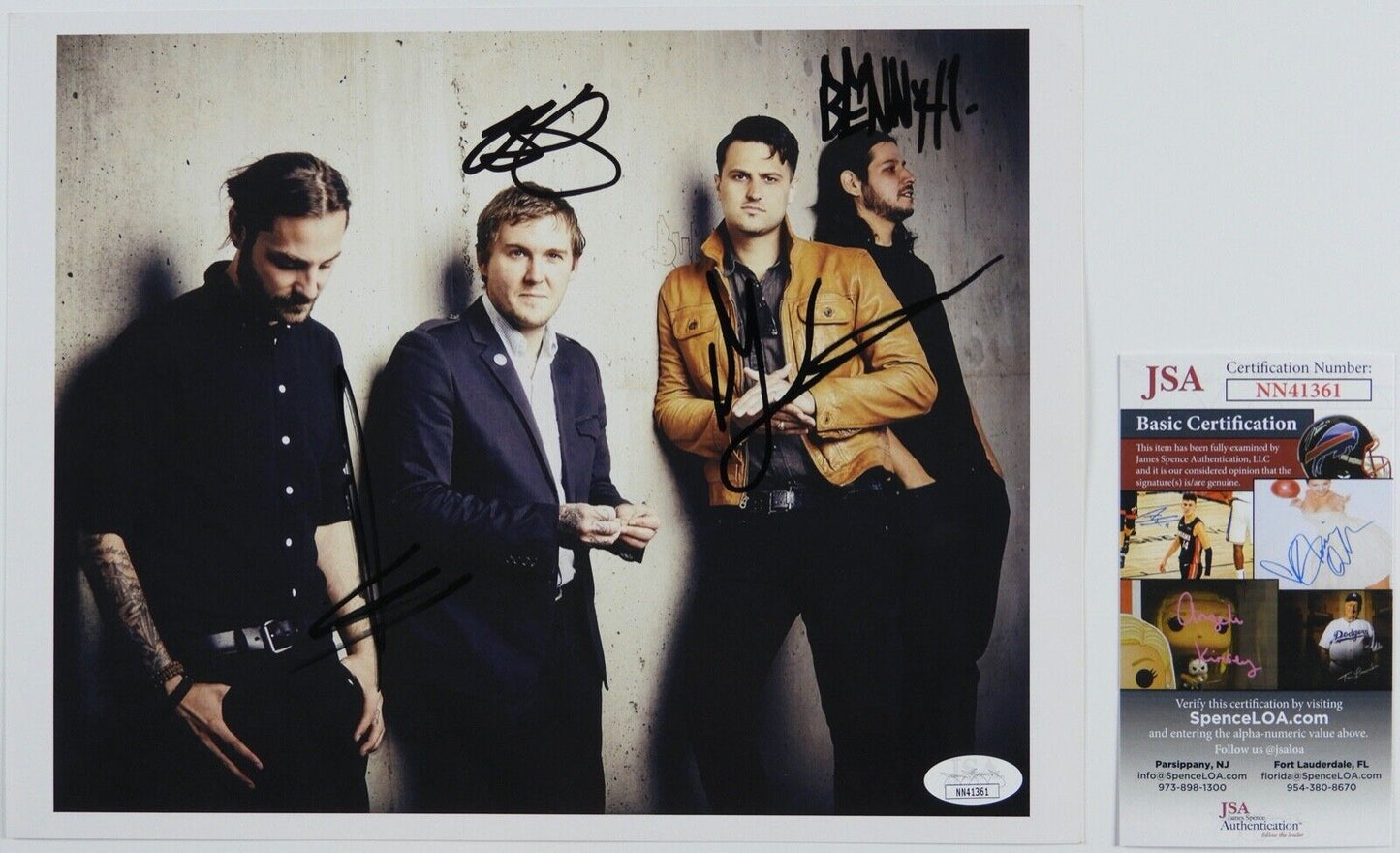 Creed Fully Signed JSA Autograph 8 x 10 photo Brian Marshall, Scott Phillips +