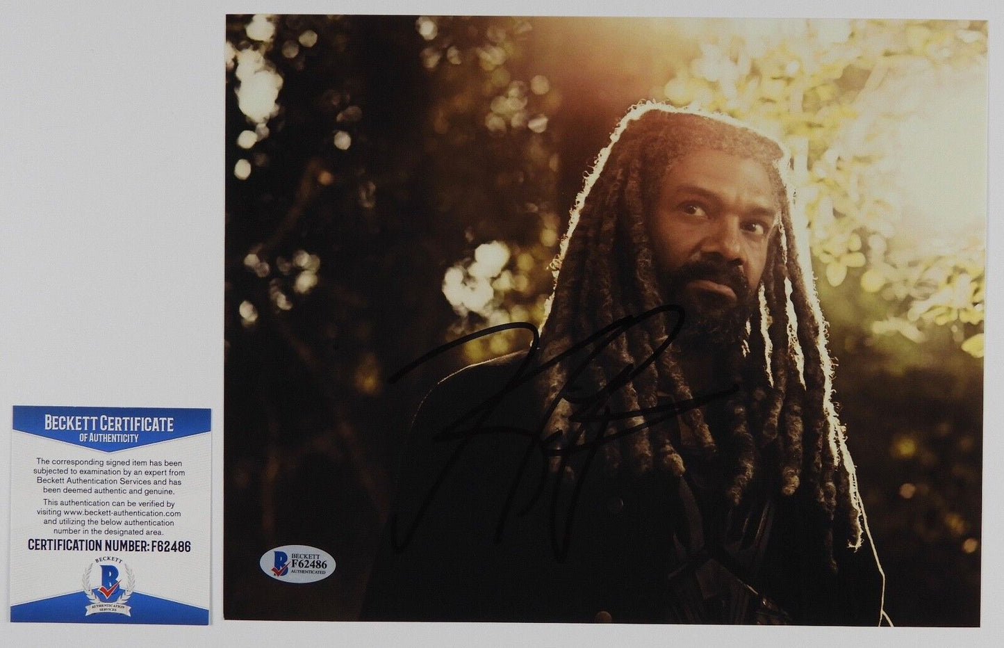 Khary Payton King Ezekiel Walking Dead Autograph Signed Photo Beckett 8 x 10