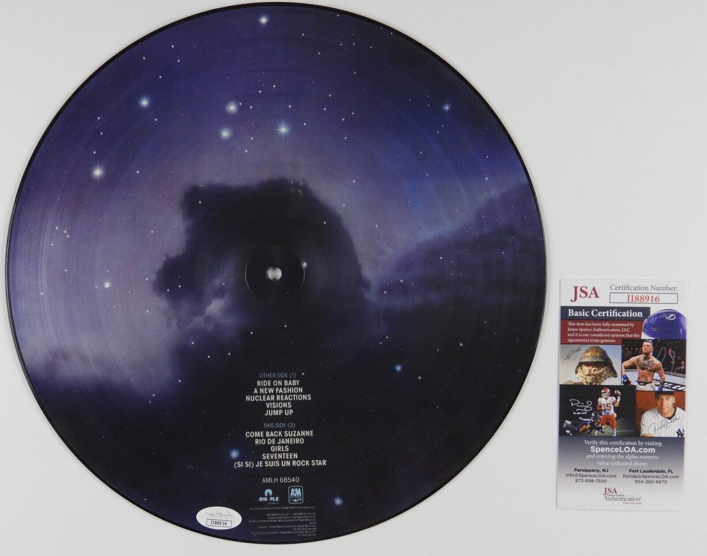 Bill Wyman JSA Signed Autograph Album Record Picture Disc Vinyl Rolling Stones