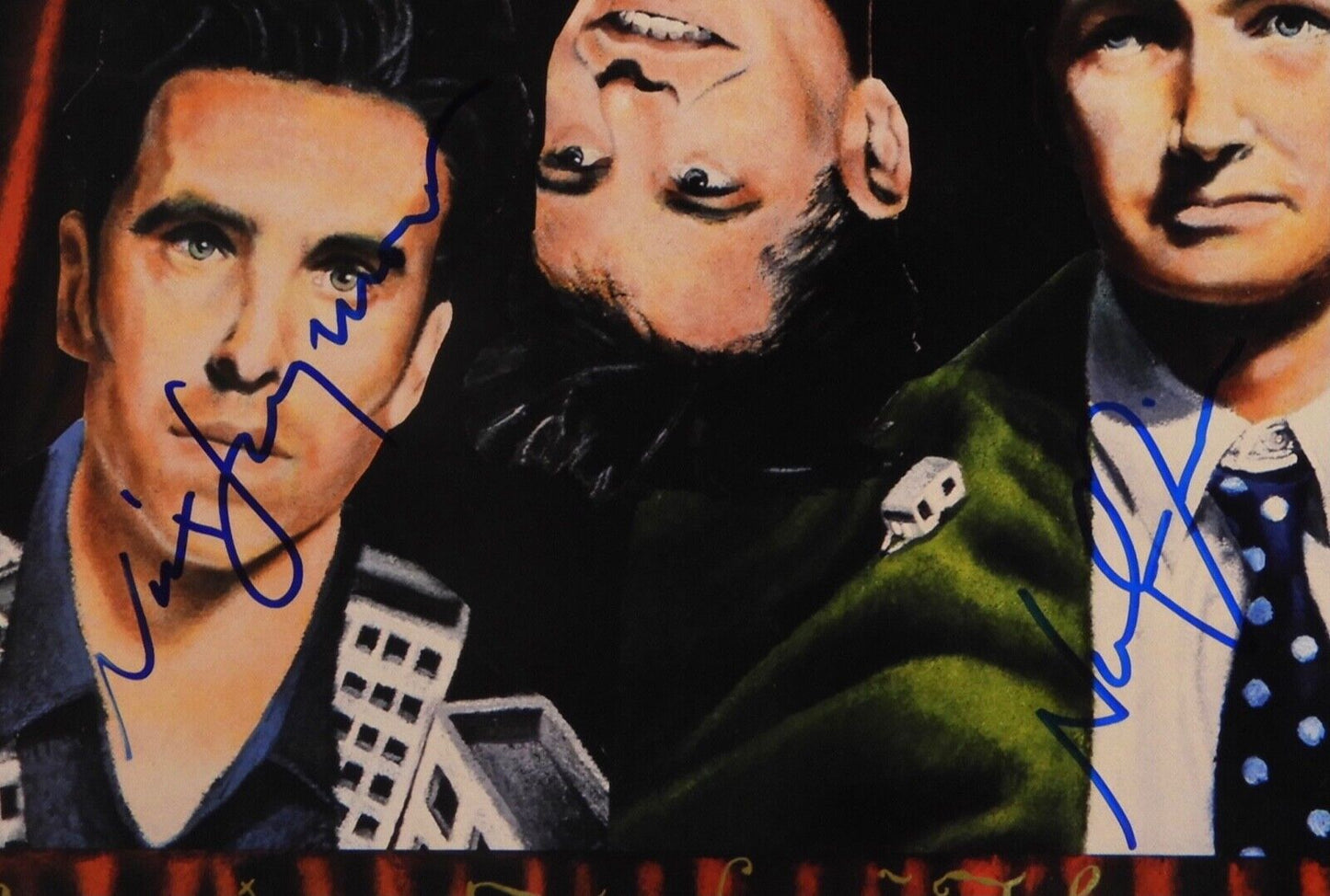 Crowed House JSA Signed Autograph Album Record LP Temple of Low Men