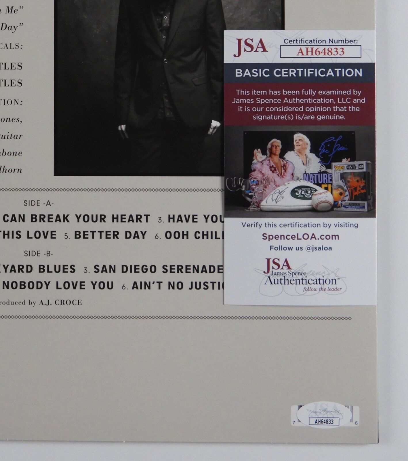 A. J. Croce JSA Signed Autograph Album Vinyl Record By Request