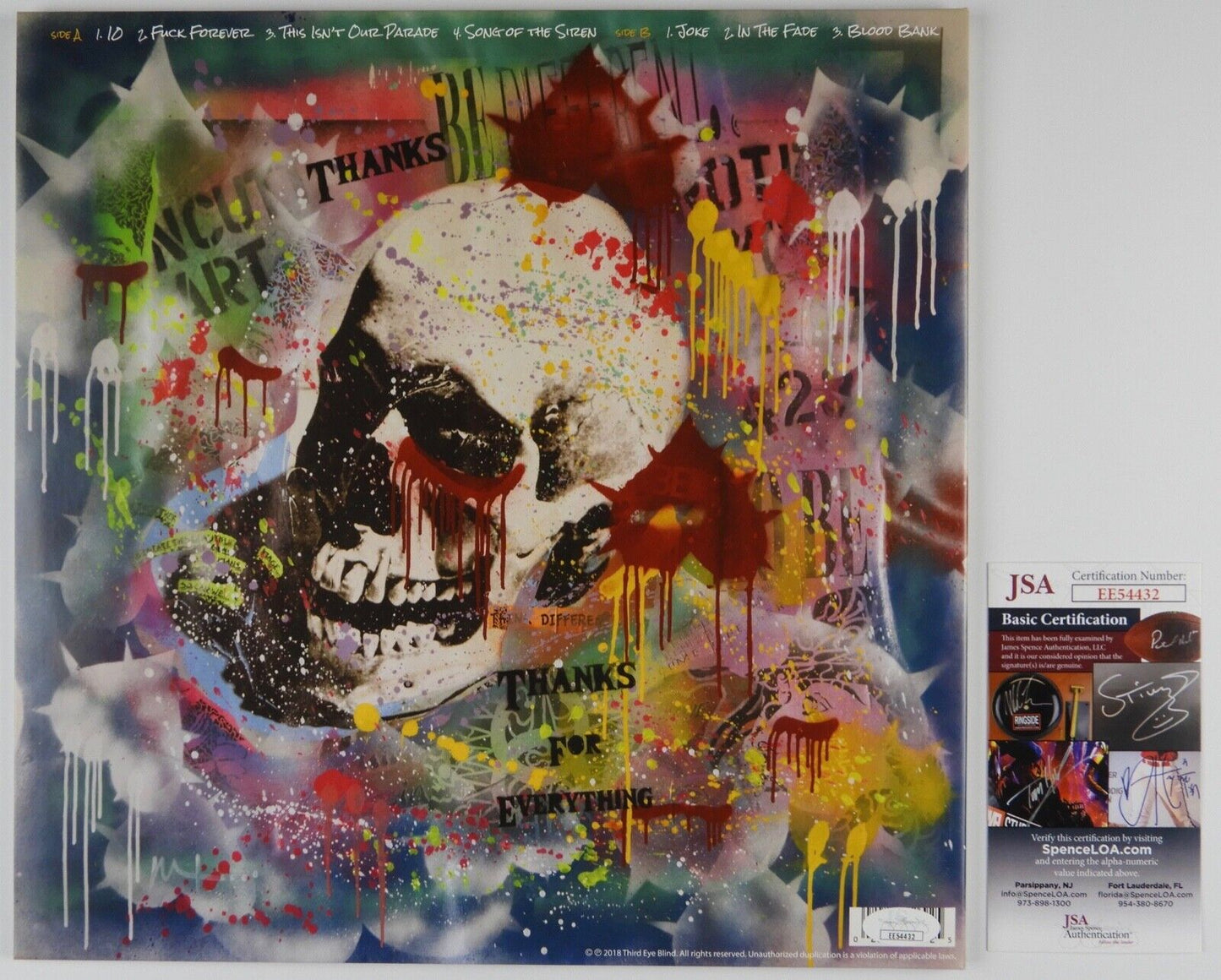 Third Eye Blind JSA Signed Autograph Record Album Vinyl Thanks For Everything