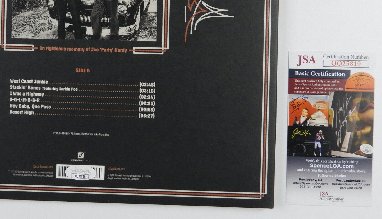 Billy Gibbons JSA Signed Autograph Record Album Vinyl ZZ Top Hardware Lemonade