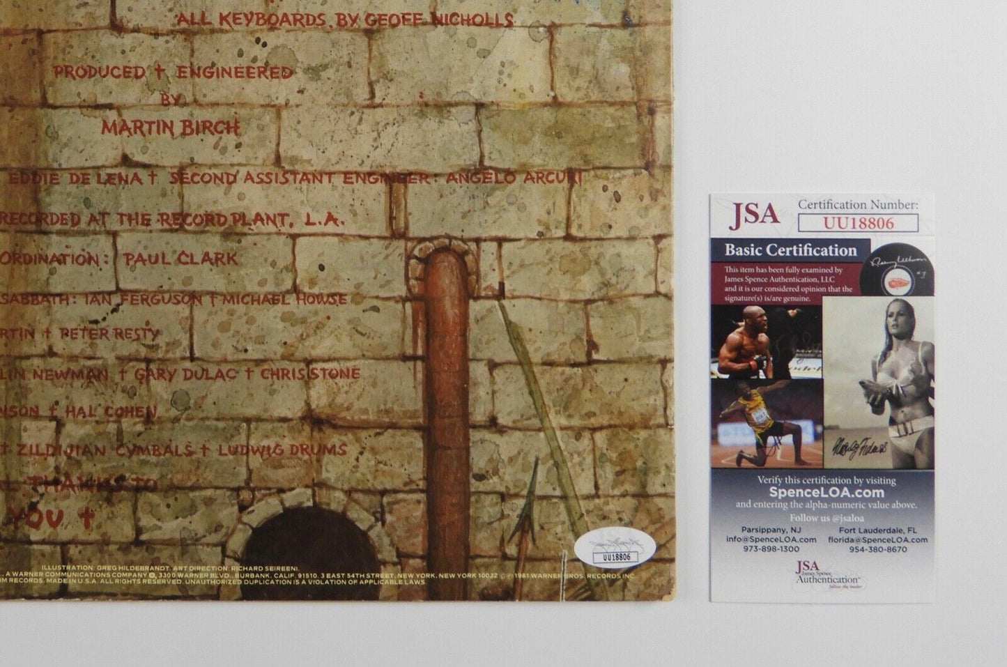 Back Sabbath JSA Signed Autograph Album Record Mob Rules Vinny Appice Geezer