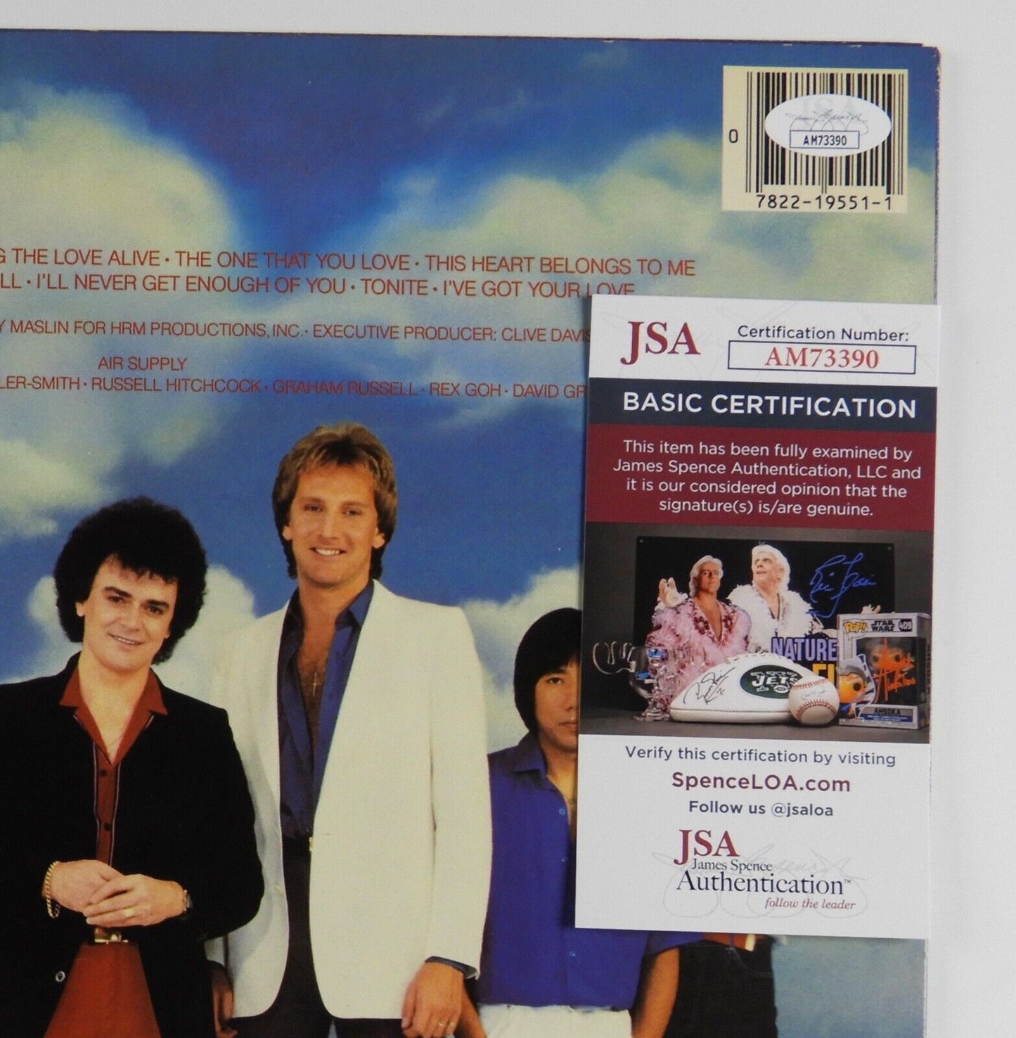 Air Supply JSA Signed Autograph Record Vinyl Graham Russell Hitchock