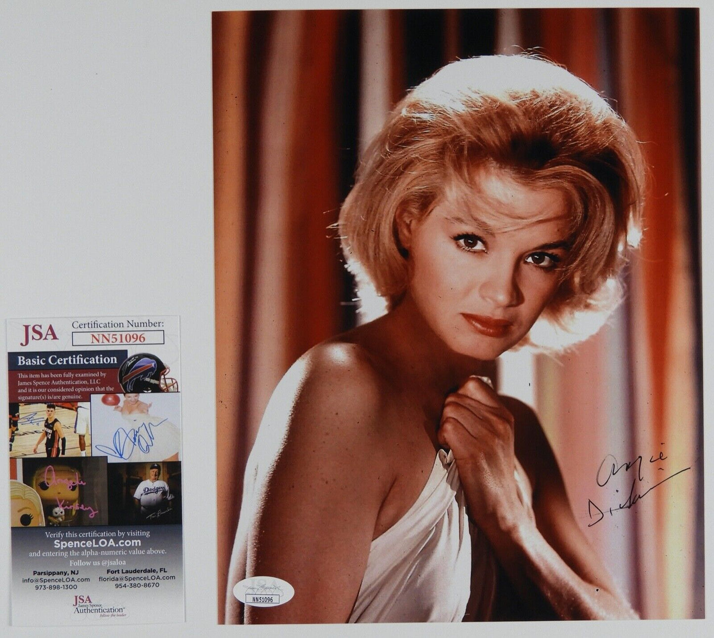 Angie Dickinson Signed Autograph JSA Photo 8 x 10