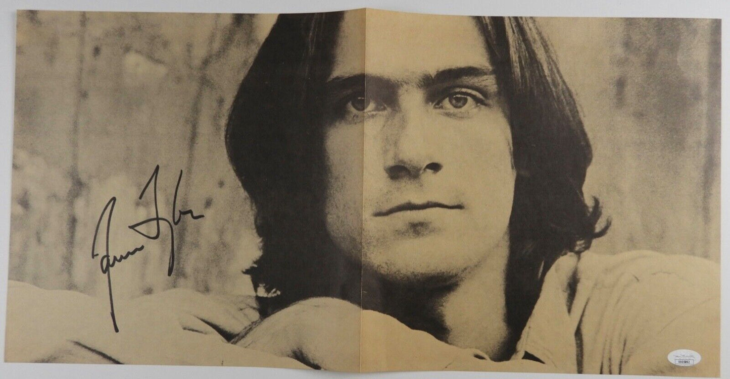 James Taylor JSA Signed Autograph Record Album Insert 24" x 12"