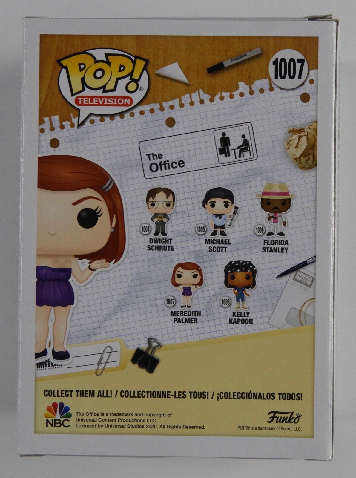 Kate Flannery Meredith Palmer Signed Autograph Beckett Funko Pop 1007 The Office