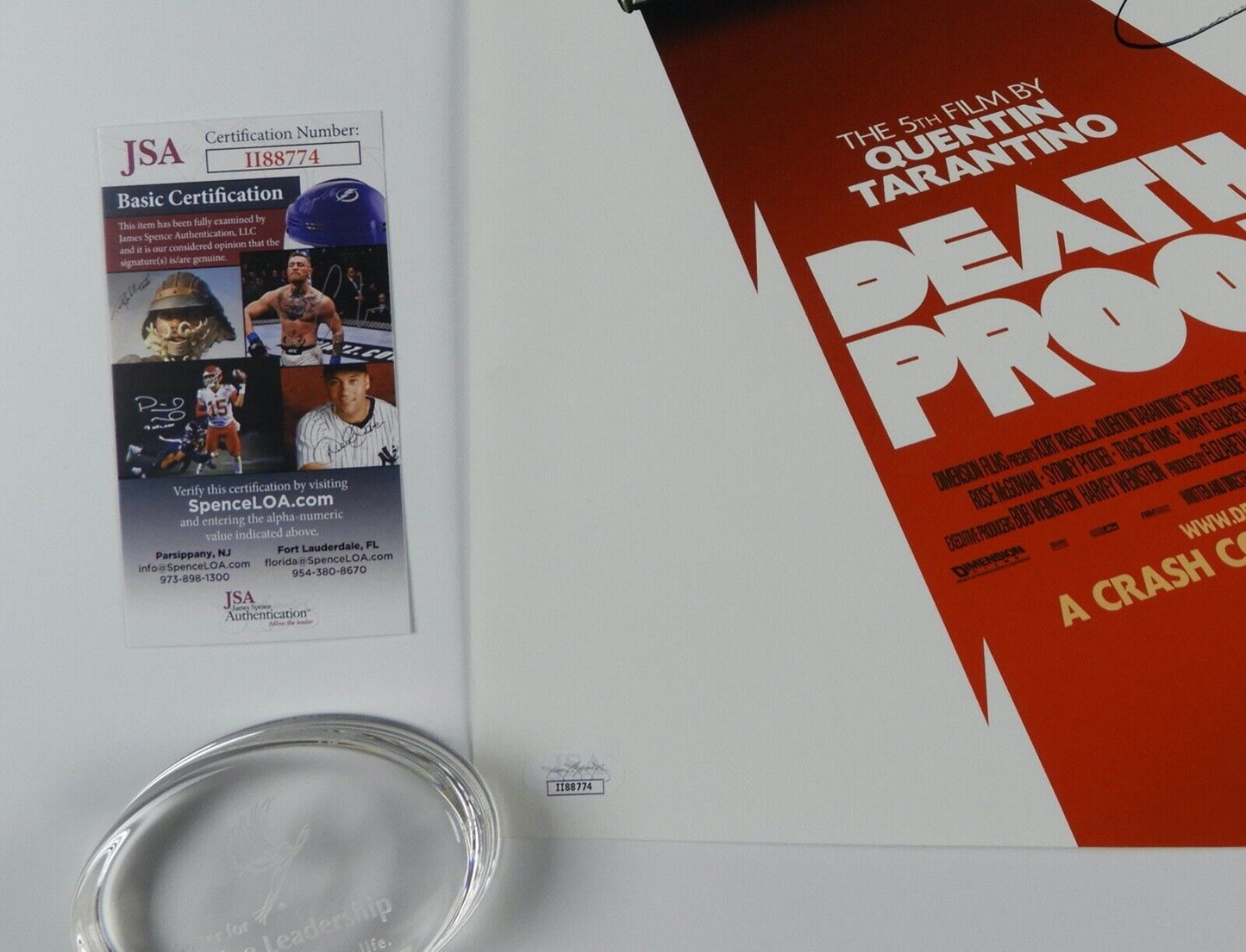 Quentin Tarantino JSA Signed Autograph Death Proof Promo Poster 12 x 16