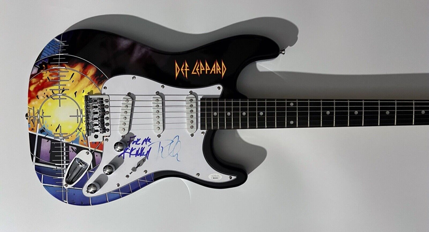 Def Leppard JSA Signed Autograph Stratocaster Guitar Phil Collen Rick Allen