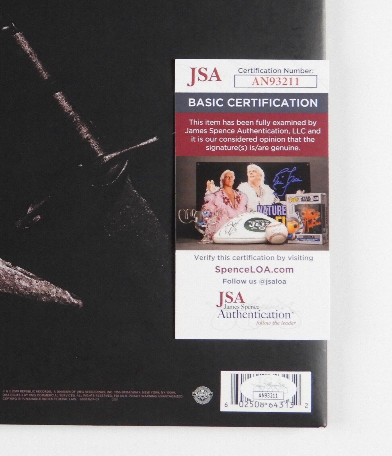 Post Malone JSA Signed Autograph Album Record Vinyl Hollywood's Bleeding