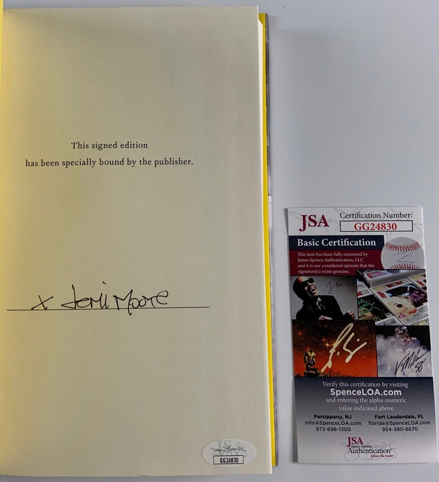 Demi Moore JSA Autograph Signed Book Inside Out