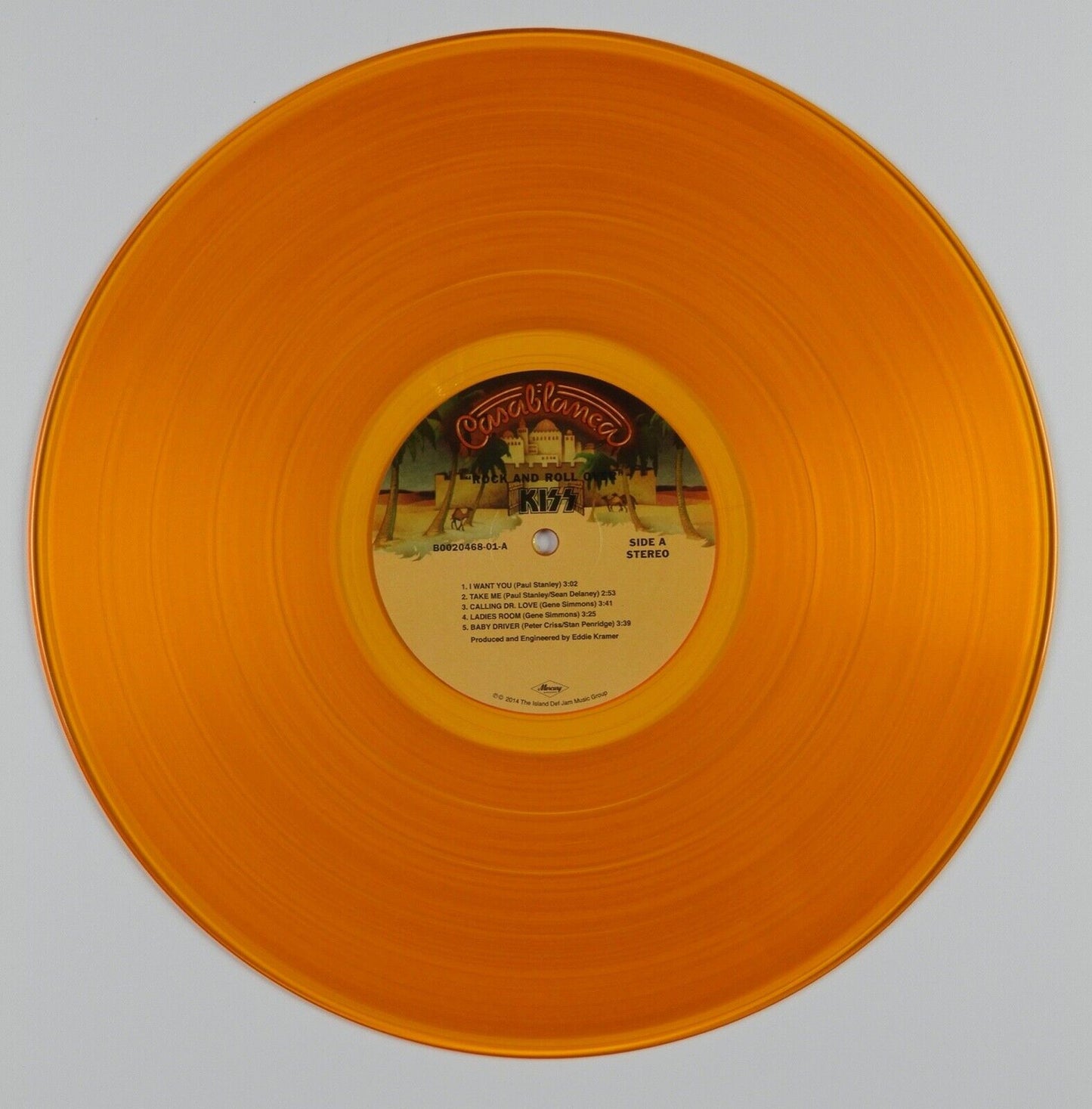 KISS Ace Frehley JSA Autograph Signed Record Album Rock And Roll Over Orange