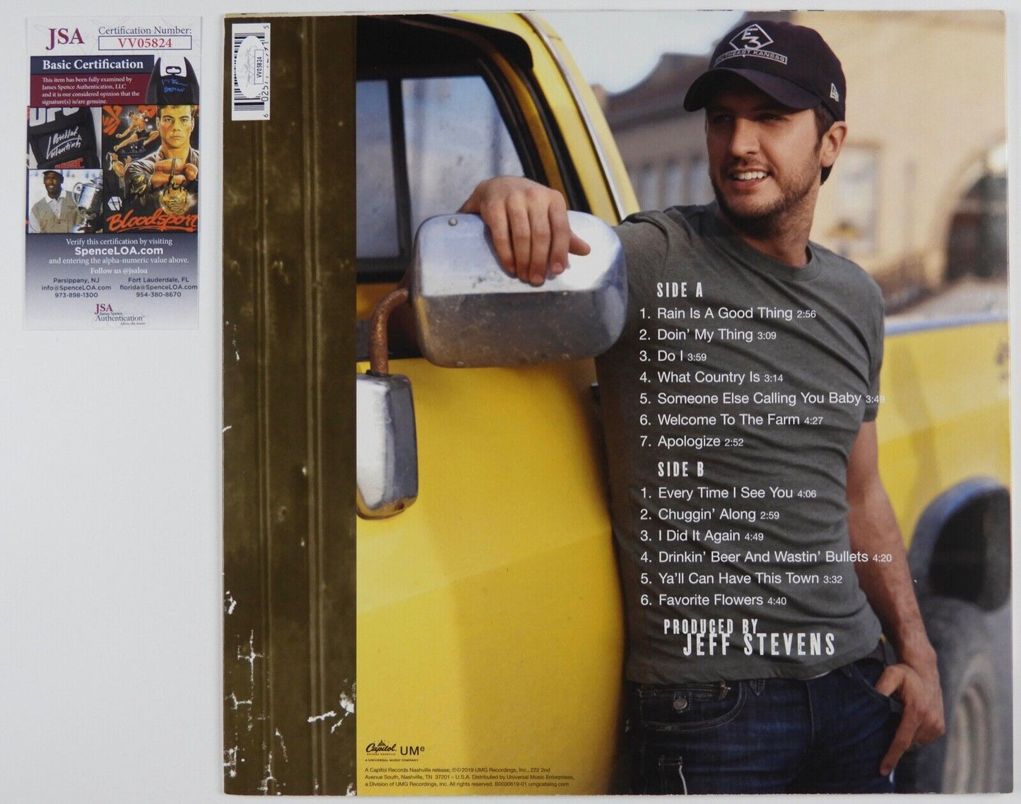 Luke Bryan JSA Signed Autograph Album Record Vinyl Doin' My Thing