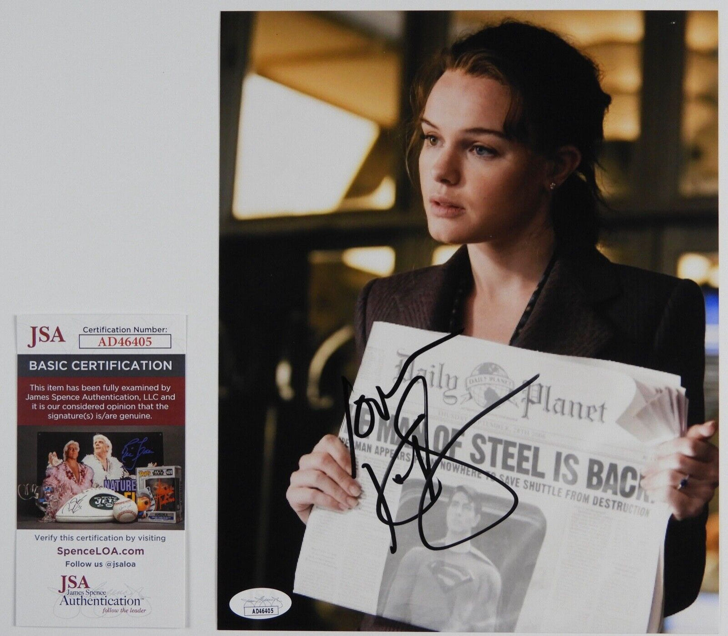 Katherine Bosworth JSA Signed Autograph Photo 8 x 10 Superman Lois Lane