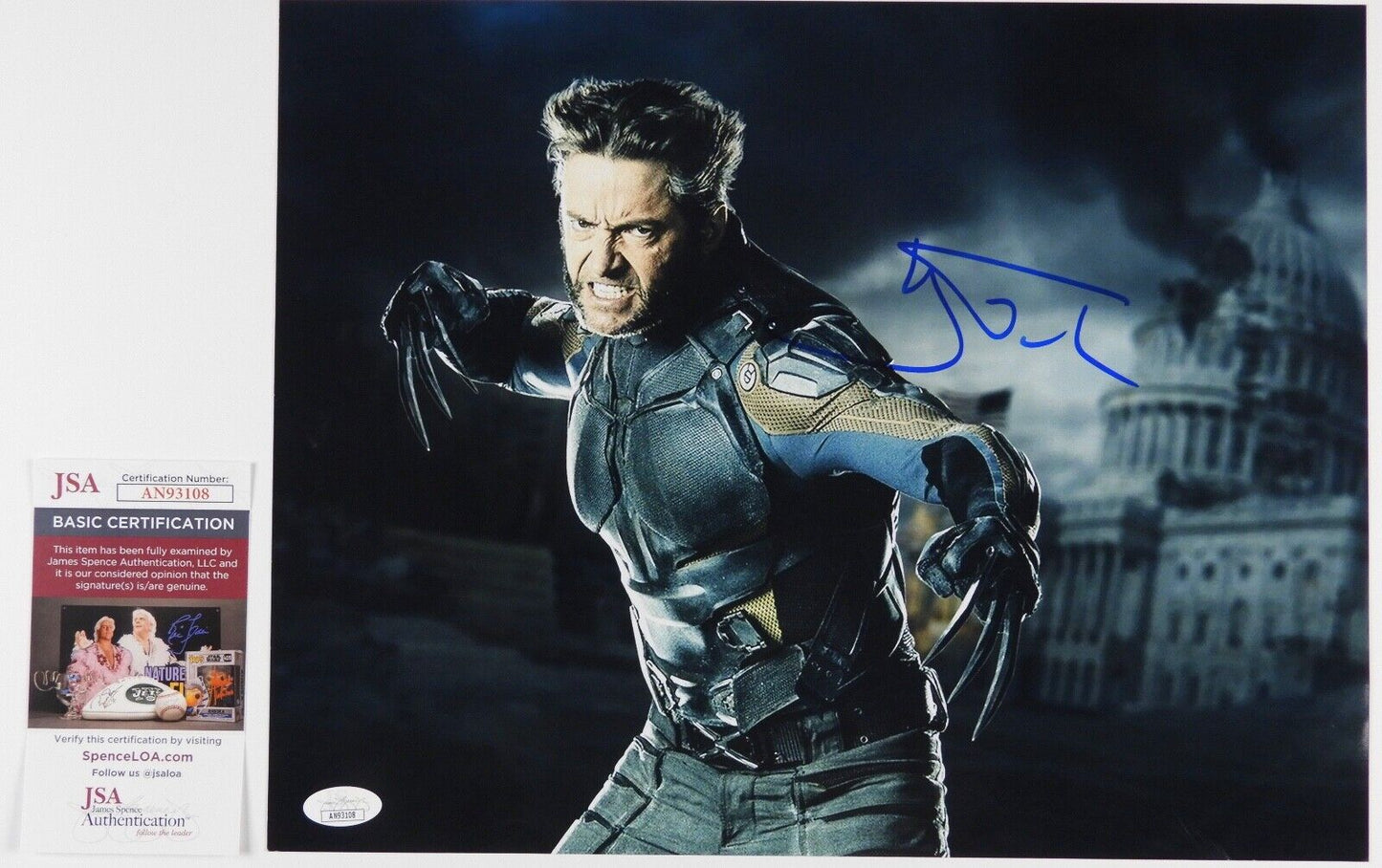 Hugh Jackman JSA Autograph Signed 11 x 14 Photo Xmen Wolverine