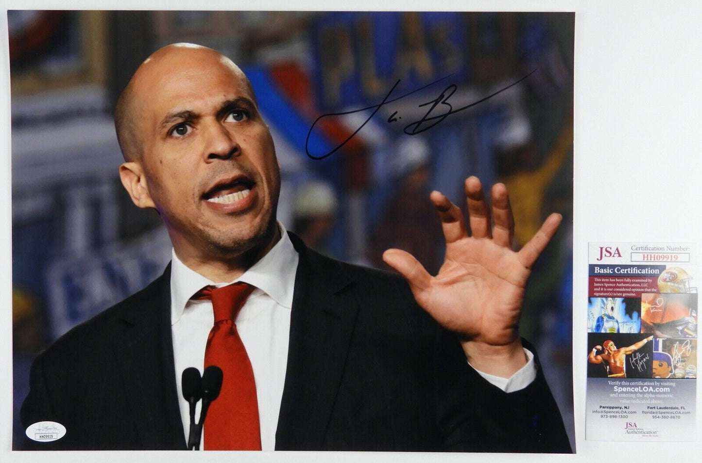 Cory Booker JSA Autograph Signed Photo COA 11 x14 Senator